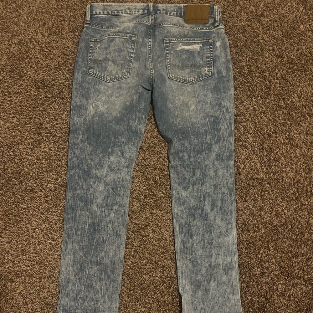 American eagle mens ripped blue denim jeans vintage